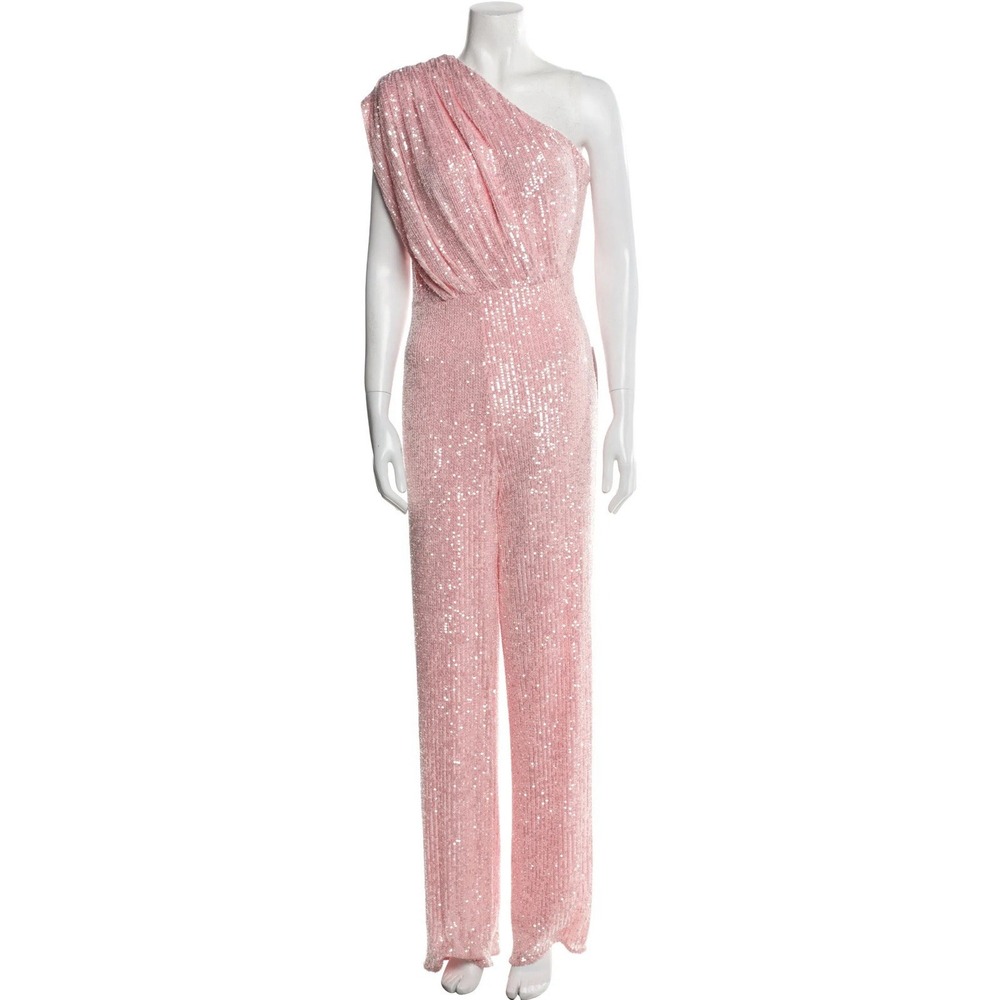 Jay Godfrey NWT One‎ Shoulder Jumpsuit Pink Size 4